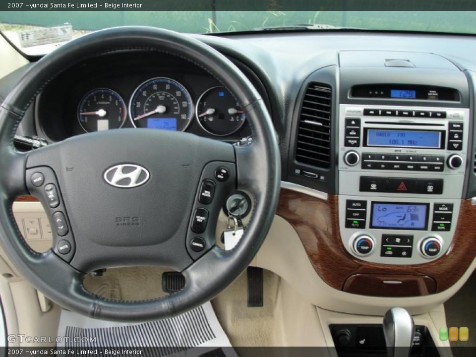 Beige Interior Dashboard for the 2007 Hyundai Santa Fe Limited #39874713