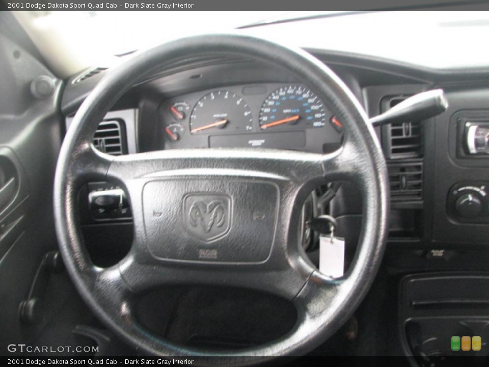 Dark Slate Gray Interior Steering Wheel for the 2001 Dodge Dakota Sport Quad Cab #39876915