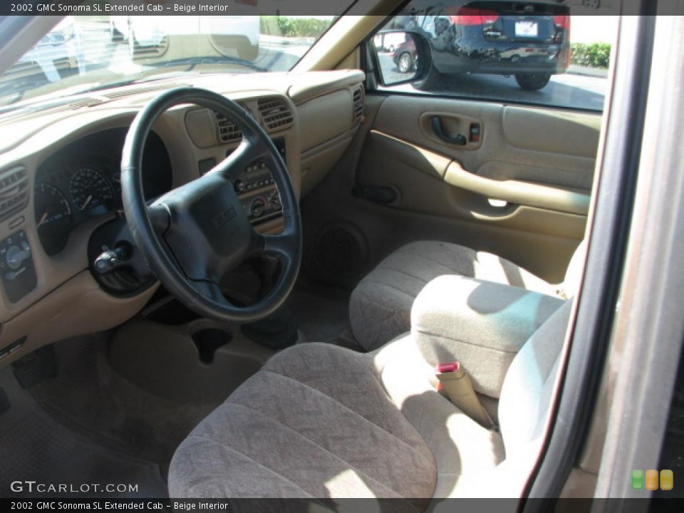 Beige Interior Prime Interior for the 2002 GMC Sonoma SL Extended Cab #39878835