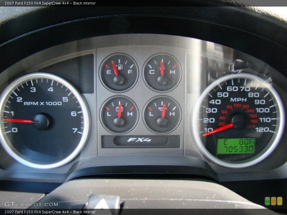 Black Interior Gauges for the 2007 Ford F150 FX4 SuperCrew 4x4 #39881275