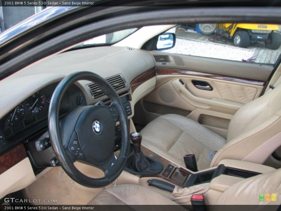 Sand Beige Interior Prime Interior for the 2001 BMW 5 Series 530i Sedan #39883556