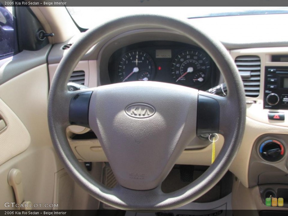 Beige Interior Steering Wheel for the 2006 Kia Rio Sedan #39884160