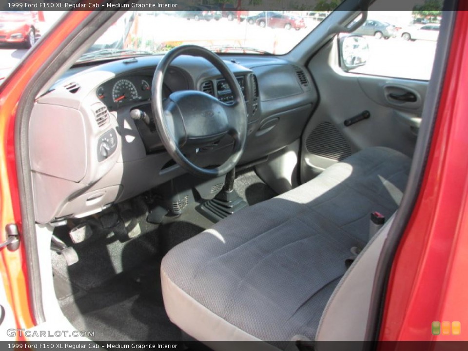 Medium Graphite Interior Prime Interior for the 1999 Ford F150 XL Regular Cab #39884336