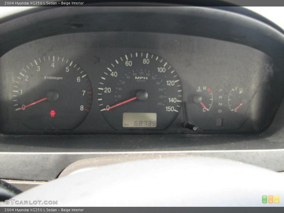 Beige Interior Gauges for the 2004 Hyundai XG350 L Sedan #39886804
