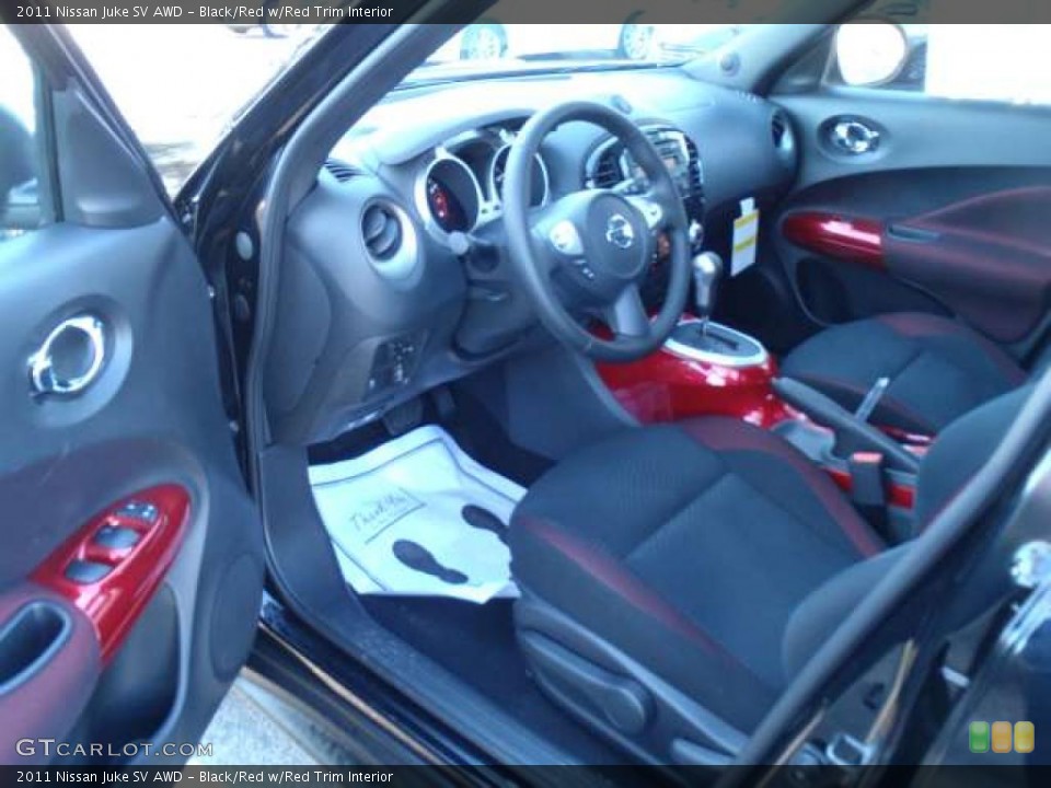 Black/Red w/Red Trim Interior Photo for the 2011 Nissan Juke SV AWD #39890388