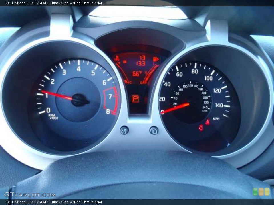 Black/Red w/Red Trim Interior Gauges for the 2011 Nissan Juke SV AWD #39890433