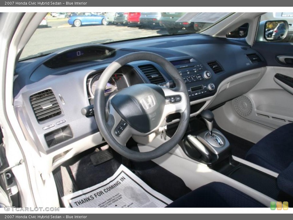 Blue Interior Prime Interior for the 2007 Honda Civic Hybrid Sedan #39891588
