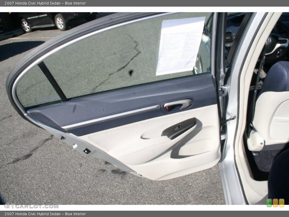 Blue Interior Door Panel for the 2007 Honda Civic Hybrid Sedan #39891620