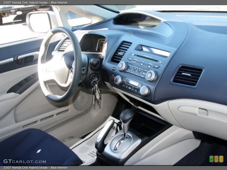 Blue Interior Dashboard for the 2007 Honda Civic Hybrid Sedan #39891652