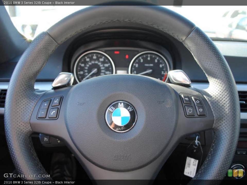 Black Interior Steering Wheel for the 2010 BMW 3 Series 328i Coupe #39891816