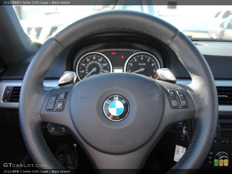 Black Interior Steering Wheel for the 2010 BMW 3 Series 328i Coupe #39891884