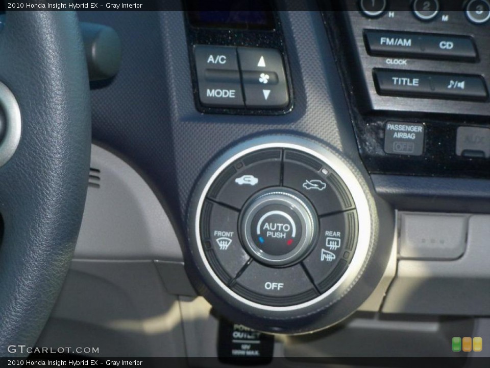 Gray Interior Controls for the 2010 Honda Insight Hybrid EX #39892815