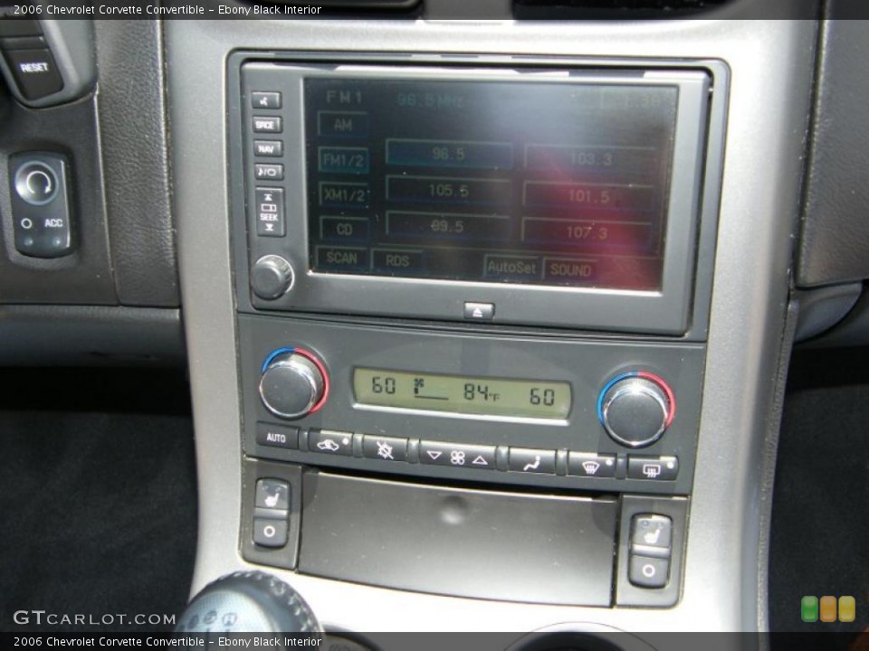 Ebony Black Interior Controls for the 2006 Chevrolet Corvette Convertible #39896079