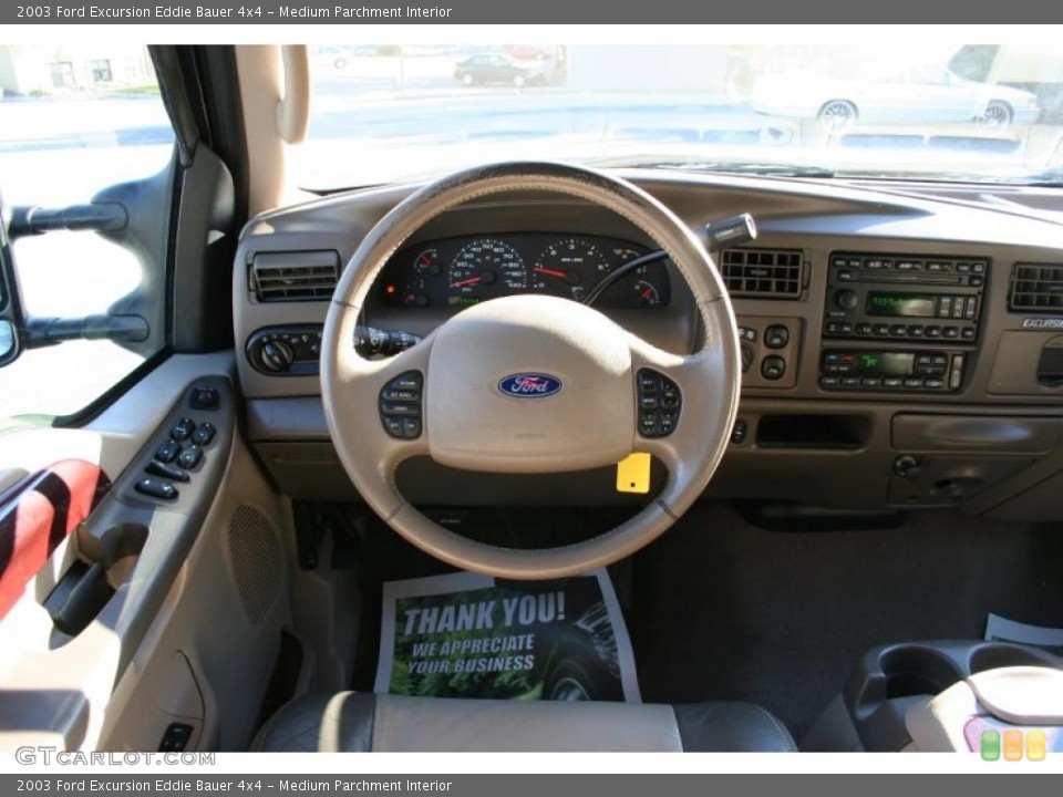 Medium Parchment Interior Steering Wheel for the 2003 Ford Excursion Eddie Bauer 4x4 #39896119