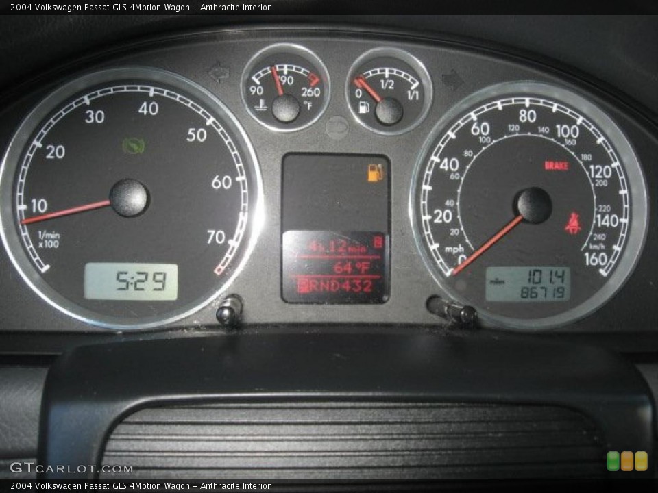Anthracite Interior Gauges for the 2004 Volkswagen Passat GLS 4Motion Wagon #39896767