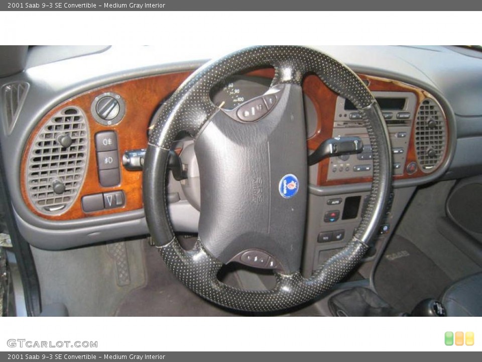 Medium Gray Interior Dashboard for the 2001 Saab 9-3 SE Convertible #39898159