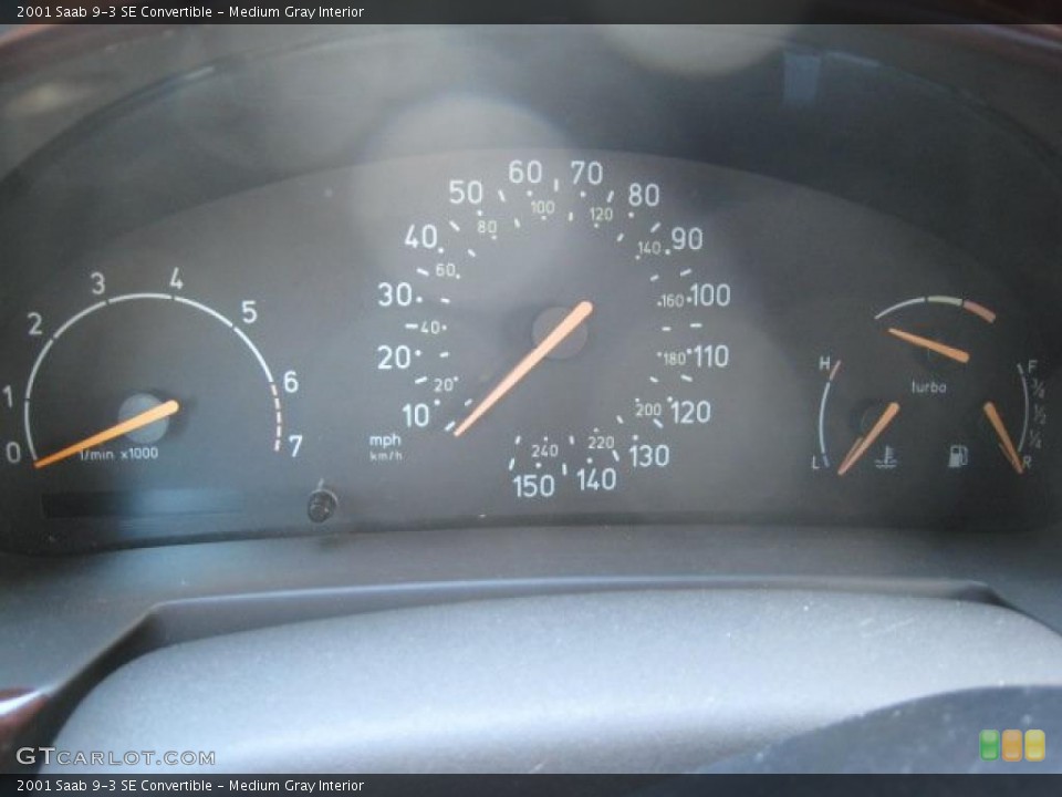 Medium Gray Interior Gauges for the 2001 Saab 9-3 SE Convertible #39898199