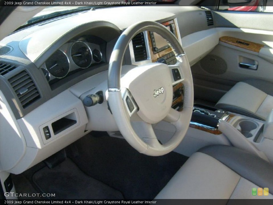 Dark Khaki/Light Graystone Royal Leather Interior Prime Interior for the 2009 Jeep Grand Cherokee Limited 4x4 #39898743