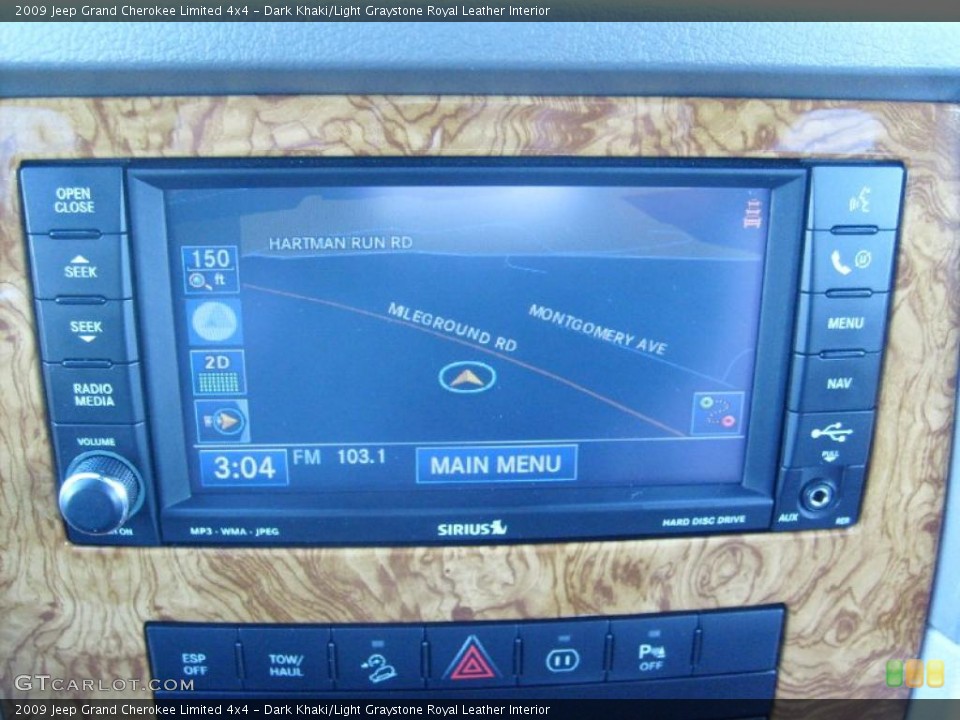 Dark Khaki/Light Graystone Royal Leather Interior Navigation for the 2009 Jeep Grand Cherokee Limited 4x4 #39898881