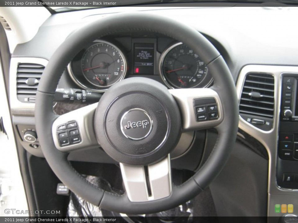Black Interior Steering Wheel for the 2011 Jeep Grand Cherokee Laredo X Package #39899743