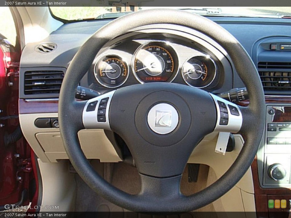 Tan Interior Steering Wheel for the 2007 Saturn Aura XE #39901543