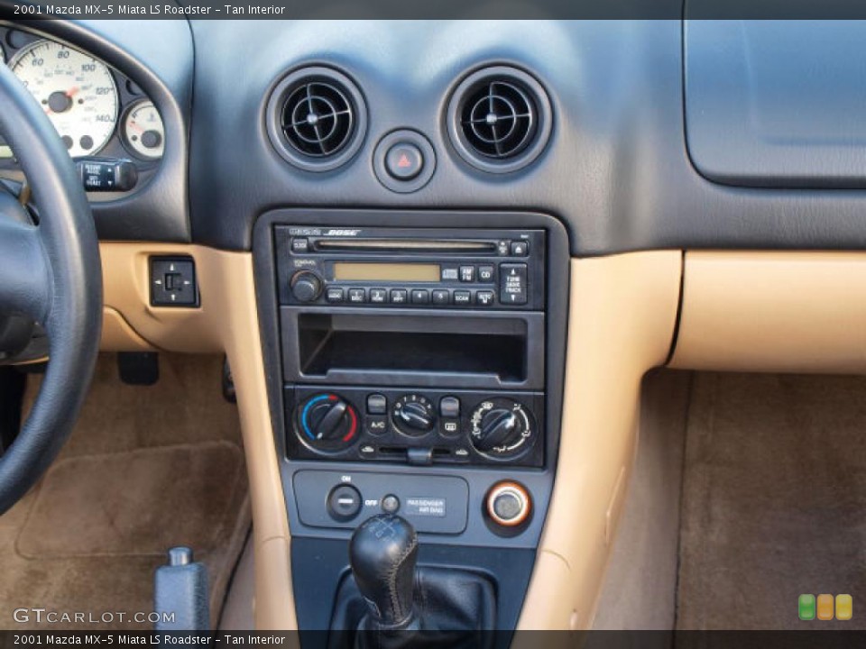 Tan Interior Controls for the 2001 Mazda MX-5 Miata LS Roadster #39904695