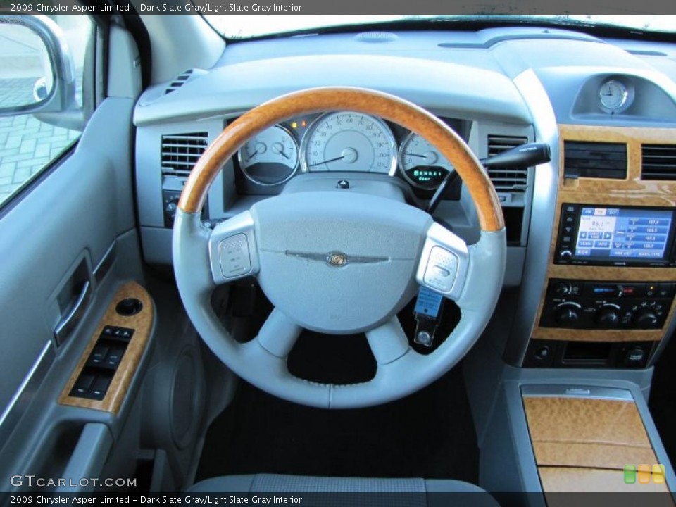 Dark Slate Gray/Light Slate Gray Interior Steering Wheel for the 2009 Chrysler Aspen Limited #39905275