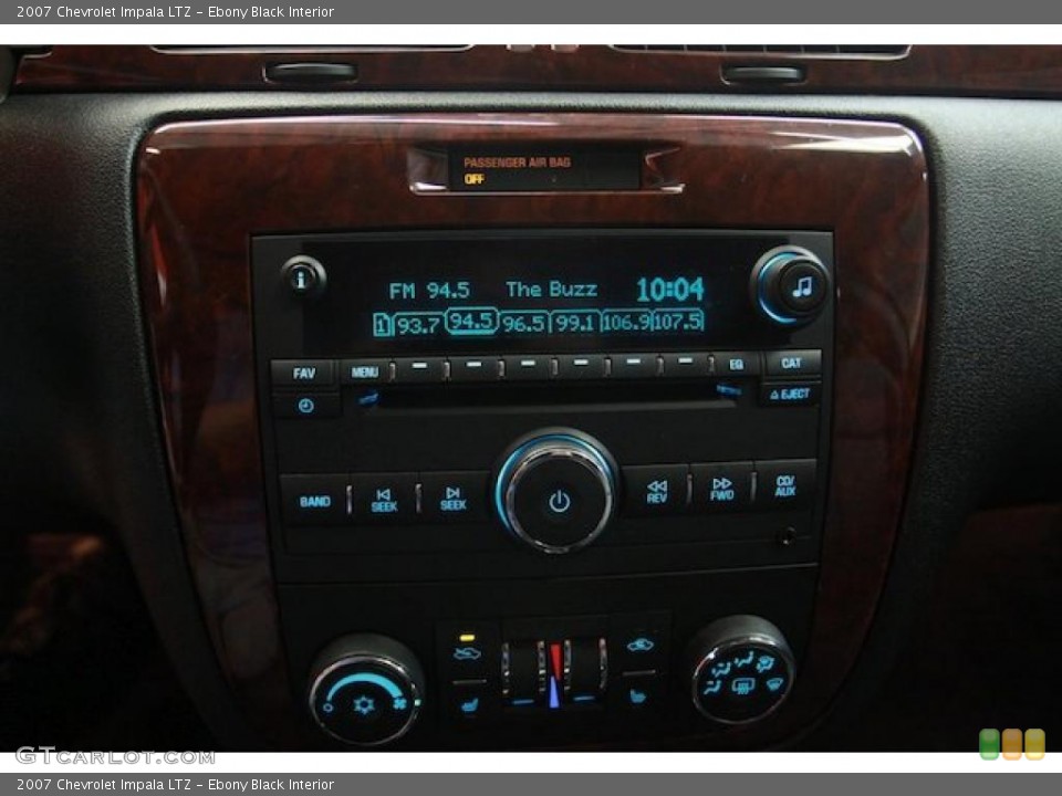 Ebony Black Interior Controls for the 2007 Chevrolet Impala LTZ #39907031