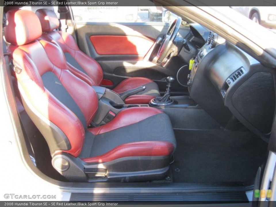 SE Red Leather/Black Sport Grip Interior Photo for the 2008 Hyundai Tiburon SE #39907395