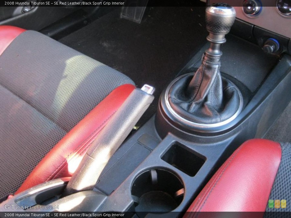 SE Red Leather/Black Sport Grip Interior Transmission for the 2008 Hyundai Tiburon SE #39907407