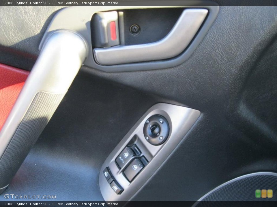 SE Red Leather/Black Sport Grip Interior Controls for the 2008 Hyundai Tiburon SE #39907619