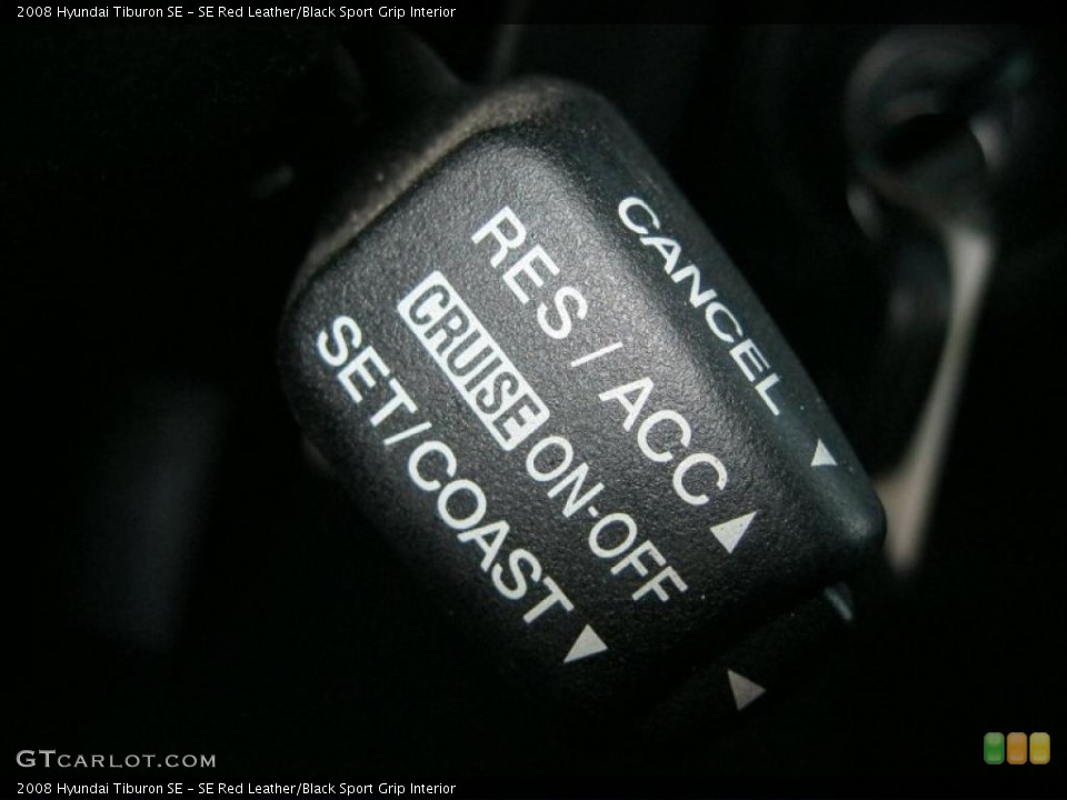 SE Red Leather/Black Sport Grip Interior Controls for the 2008 Hyundai Tiburon SE #39907631