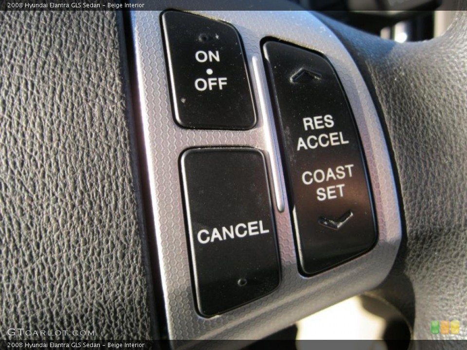 Beige Interior Controls for the 2008 Hyundai Elantra GLS Sedan #39908107
