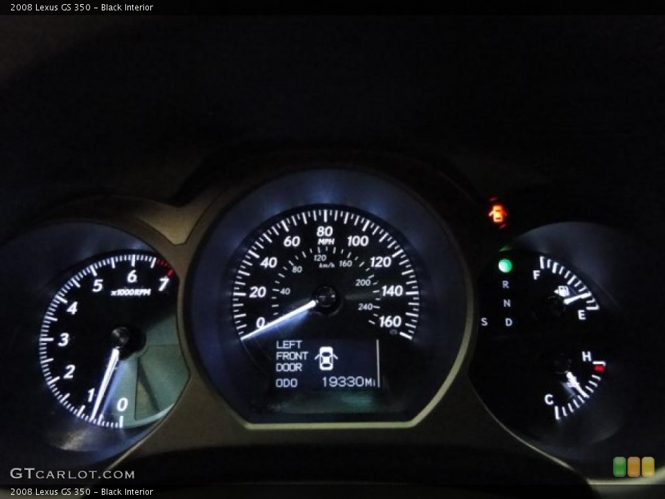 Black Interior Gauges for the 2008 Lexus GS 350 #39913531