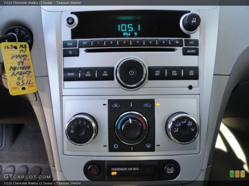 Titanium Interior Controls for the 2010 Chevrolet Malibu LS Sedan #39913583