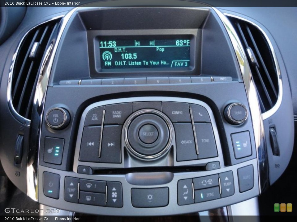 Ebony Interior Controls for the 2010 Buick LaCrosse CXL #39915191