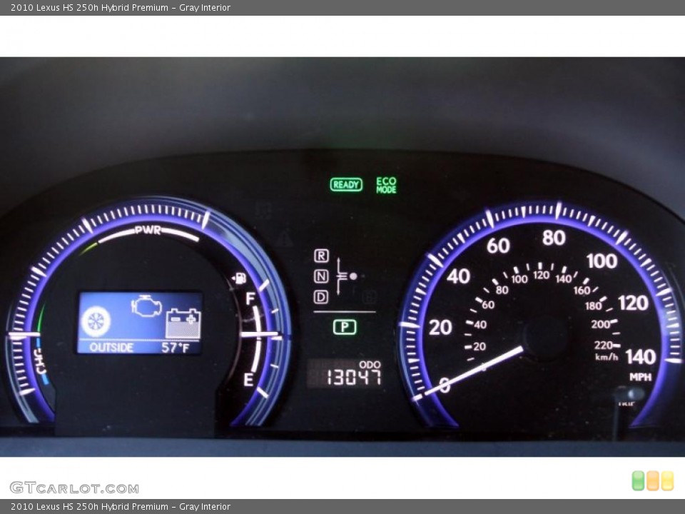 Gray Interior Gauges for the 2010 Lexus HS 250h Hybrid Premium #39915779