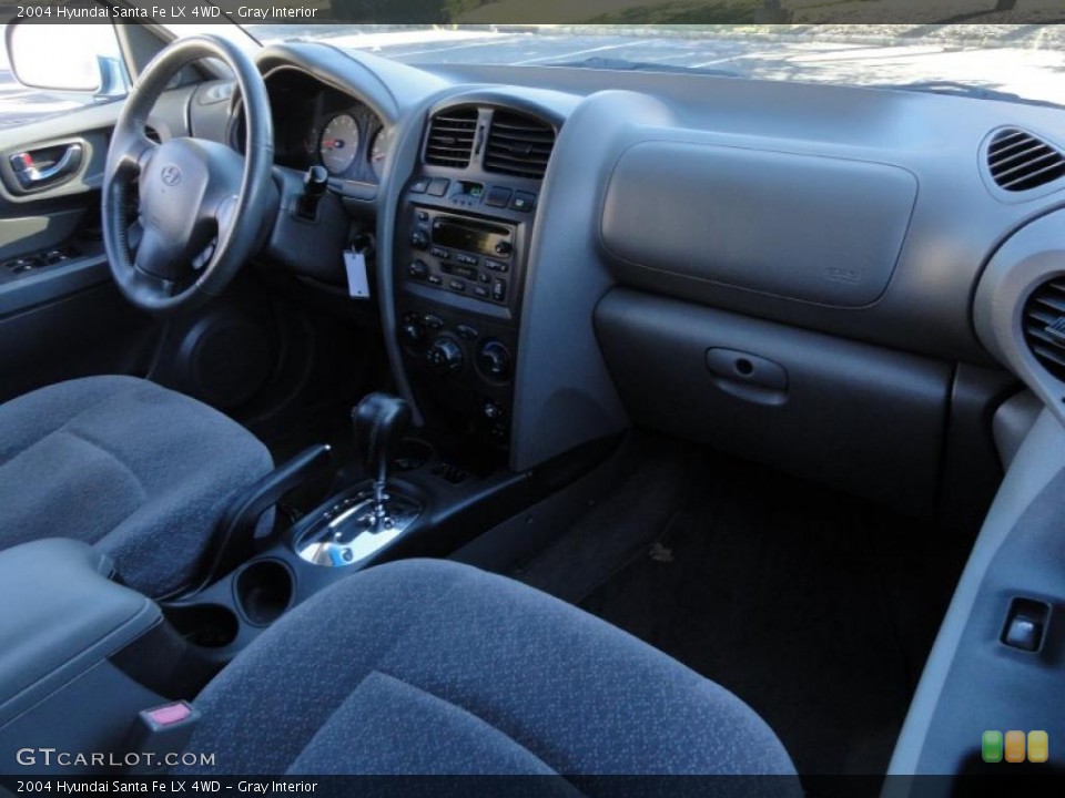 Gray Interior Dashboard for the 2004 Hyundai Santa Fe LX 4WD #39917011