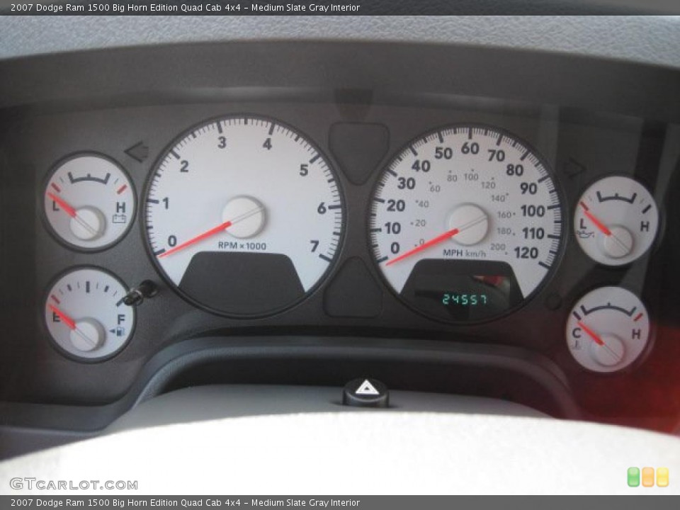Medium Slate Gray Interior Gauges for the 2007 Dodge Ram 1500 Big Horn Edition Quad Cab 4x4 #39918135