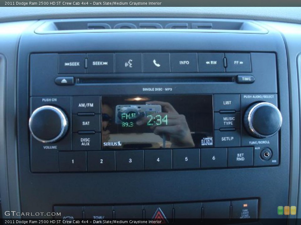 Dark Slate/Medium Graystone Interior Controls for the 2011 Dodge Ram 2500 HD ST Crew Cab 4x4 #39920323