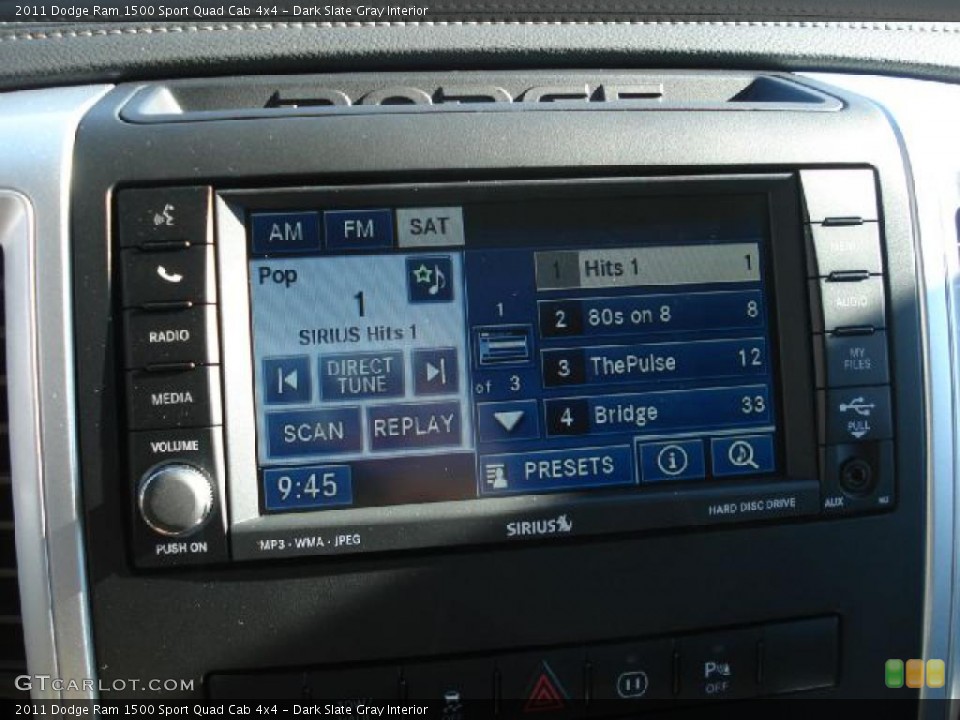 Dark Slate Gray Interior Navigation for the 2011 Dodge Ram 1500 Sport Quad Cab 4x4 #39920523