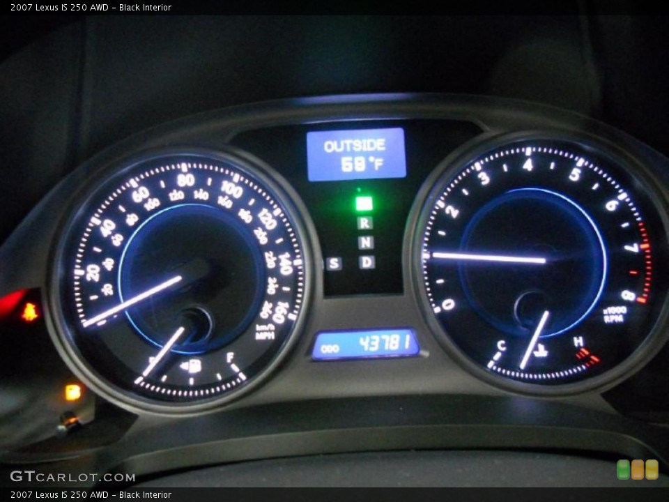 Black Interior Gauges for the 2007 Lexus IS 250 AWD #39920639