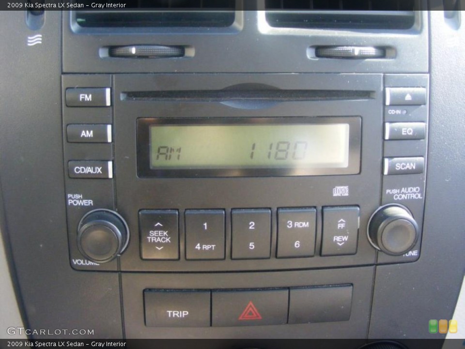 Gray Interior Controls for the 2009 Kia Spectra LX Sedan #39922799