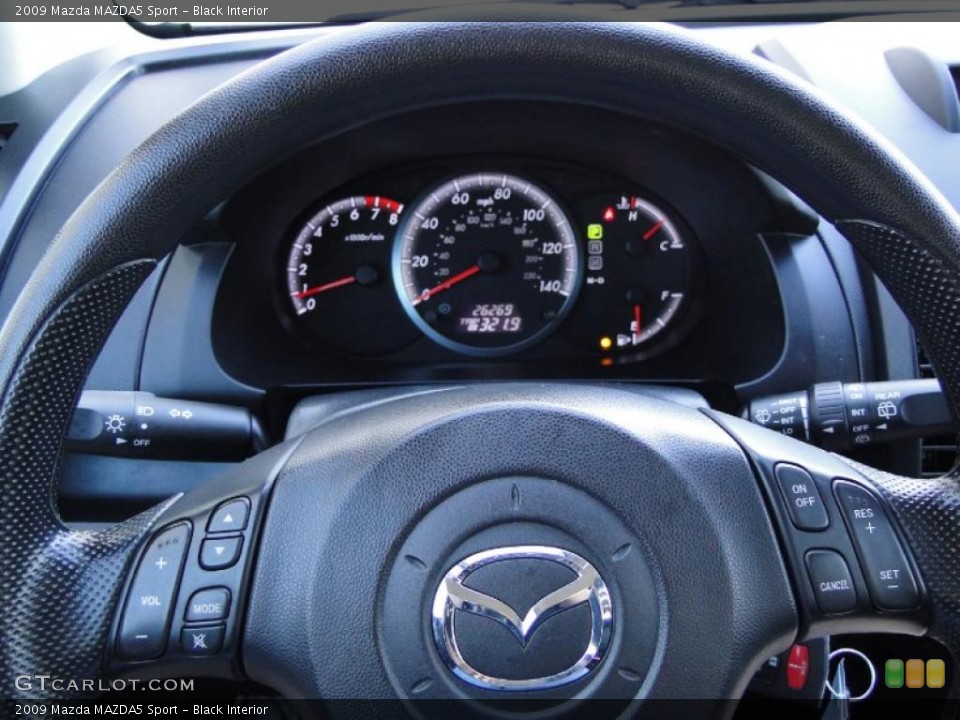 Black Interior Controls for the 2009 Mazda MAZDA5 Sport #39926044