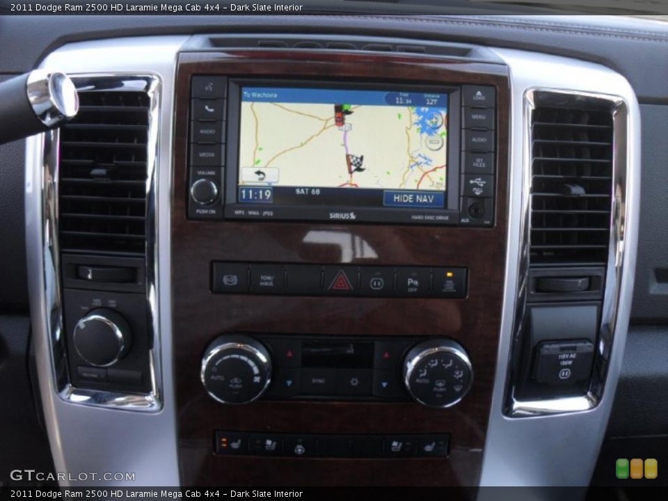 Dark Slate Interior Navigation for the 2011 Dodge Ram 2500 HD Laramie Mega Cab 4x4 #39928636