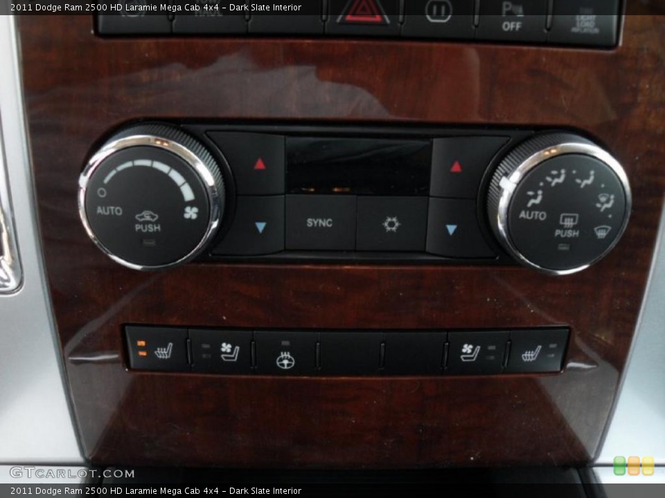 Dark Slate Interior Controls for the 2011 Dodge Ram 2500 HD Laramie Mega Cab 4x4 #39928652