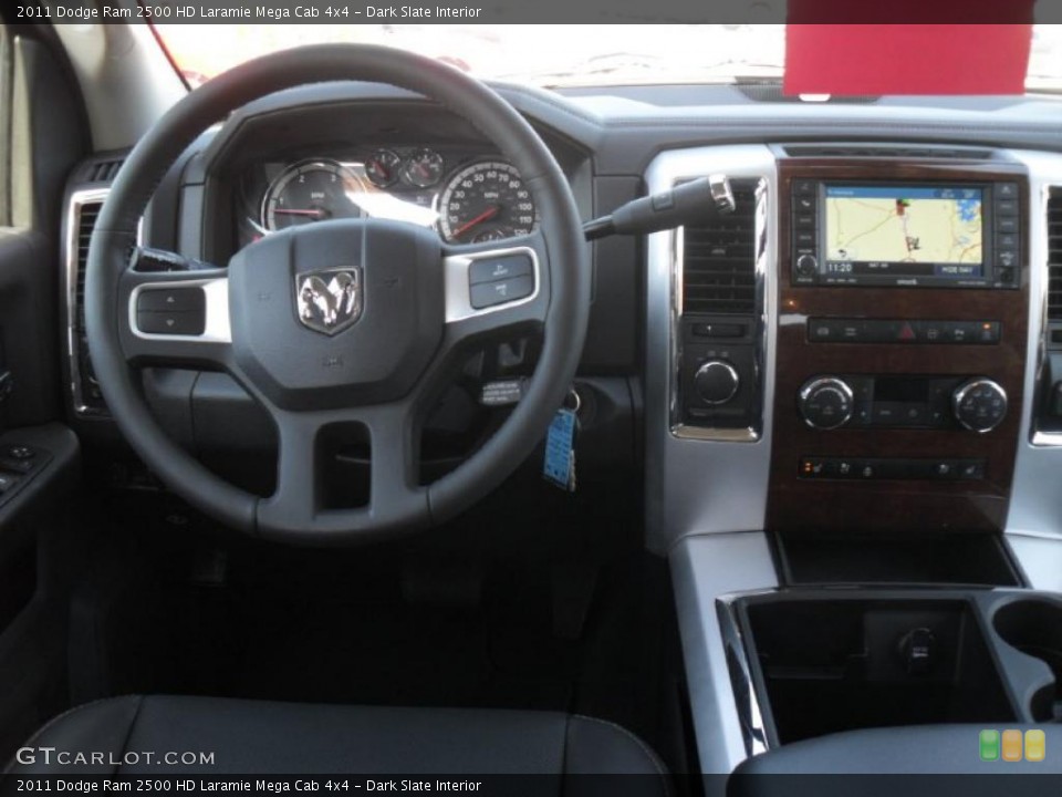 Dark Slate Interior Dashboard for the 2011 Dodge Ram 2500 HD Laramie Mega Cab 4x4 #39928708