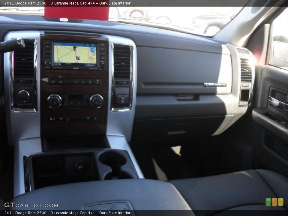 Dark Slate Interior Dashboard for the 2011 Dodge Ram 2500 HD Laramie Mega Cab 4x4 #39928724