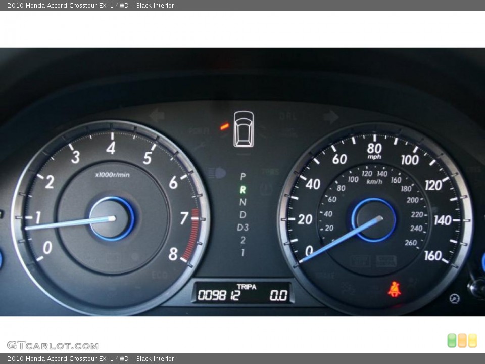 Black Interior Gauges for the 2010 Honda Accord Crosstour EX-L 4WD #39929280