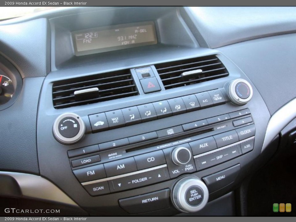 Black Interior Controls for the 2009 Honda Accord EX Sedan #39929708